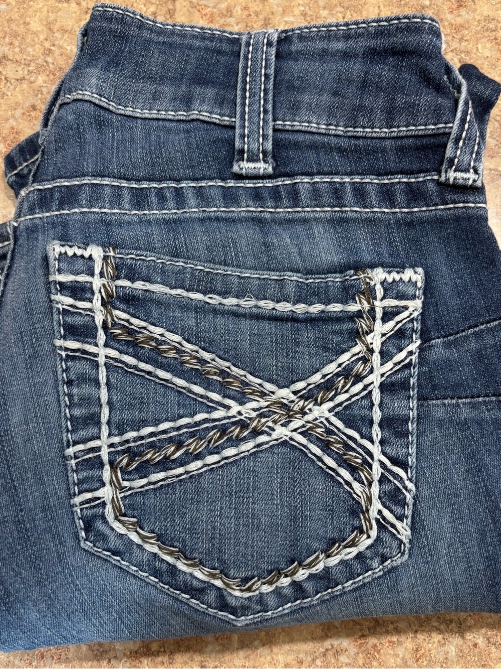 Women’s Ariat Dark Blue Embroidered Pocket Jeans
